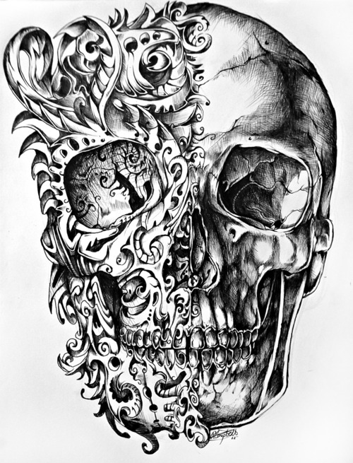 Skull Drawing – Dream of the Scribble Fiend