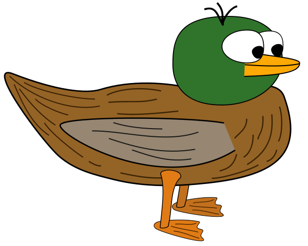 Friendly Cartoon Mallard Duck Illustration for Kids & Educational Content