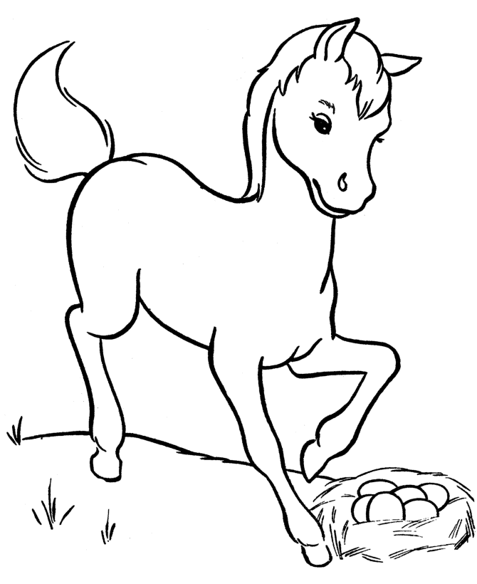 Horse Clipart Coloring Pages 3