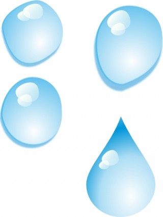 Set Of Water Drops clip art Free vector in Open office drawing svg 