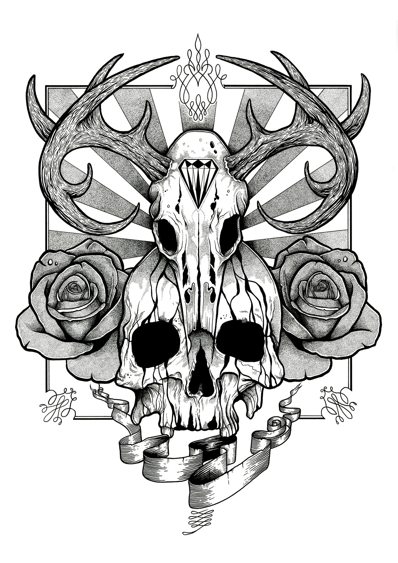 130 Clip Art Of Simple Skull Tattoo Designs Illustrations RoyaltyFree  Vector Graphics  Clip Art  iStock