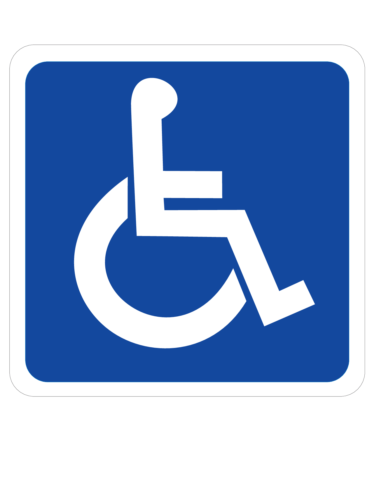 Printable Handicap Sign - Clipart library