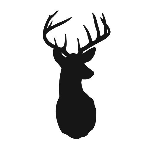 Gallery For  Deer Head Silhouette Clip Art