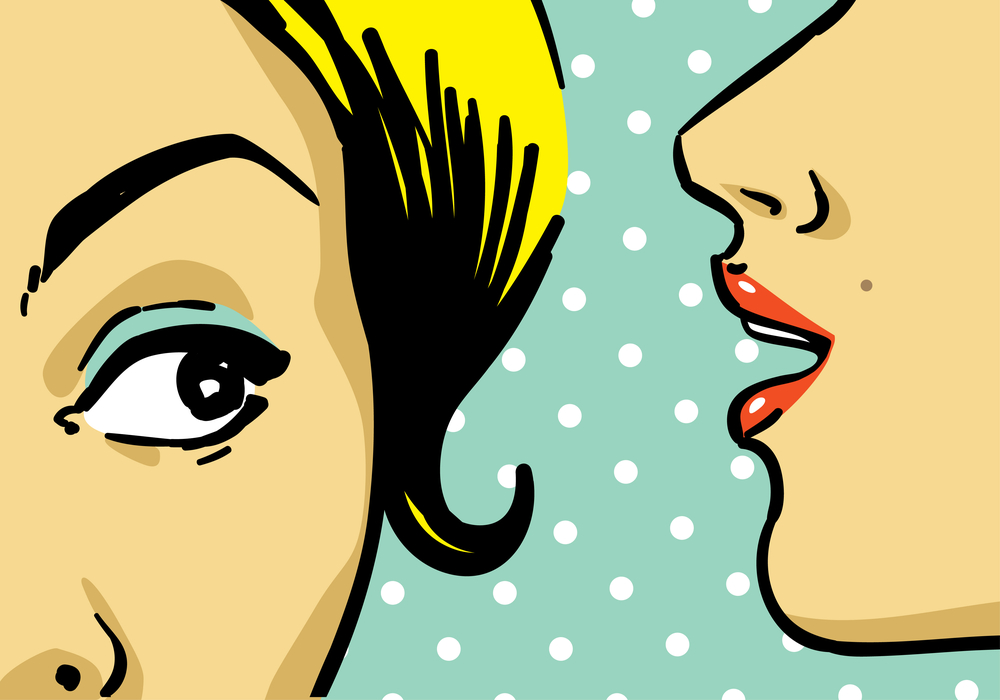 Pop Art Conversation Illustration - Bold & Expressive Communication Design