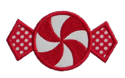 Festive Peppermint Candy Embroidery Design for Holiday Crafts