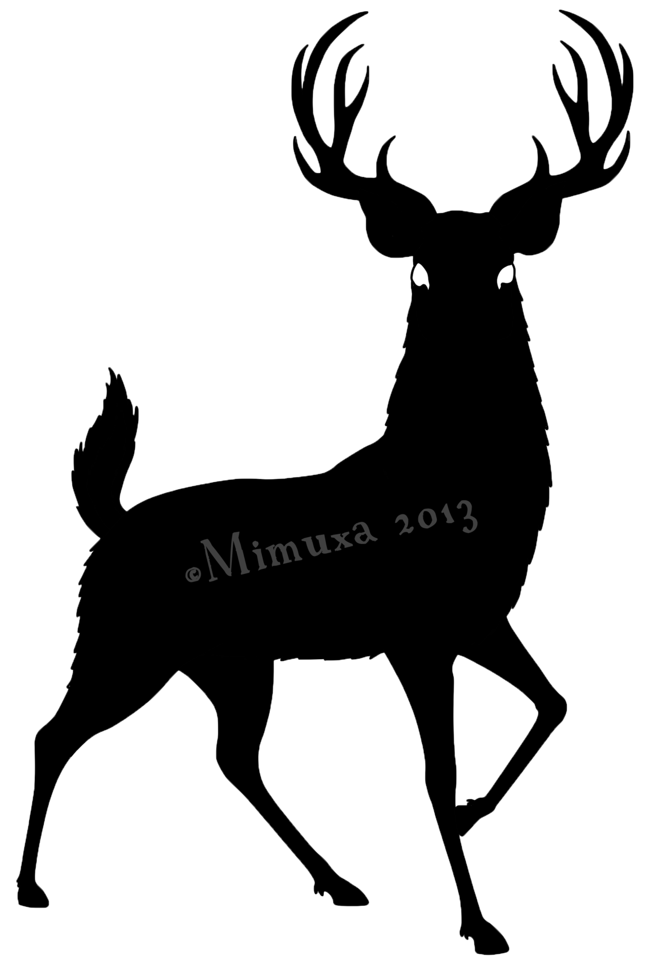 Deer Silhouette By Mimuxa Clipart - Free Clip Art Images