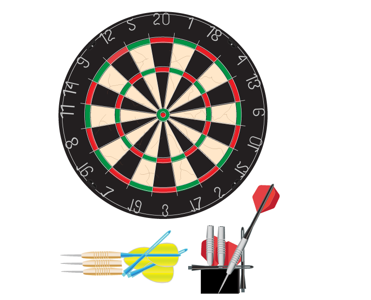 Dartboard Vector Illustration | Download Free Vector Art  Graphics