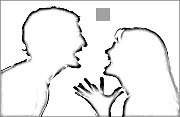 drawing of two people arguing - Clip Art Library