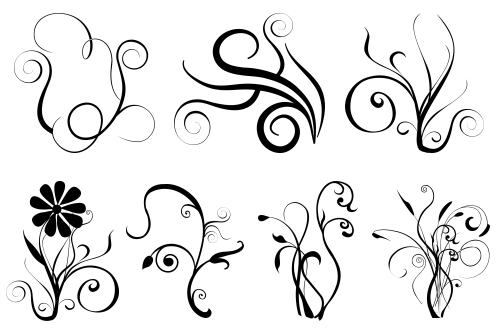 Swirly Designs - Custom Shapes for Photoshop and Elements
