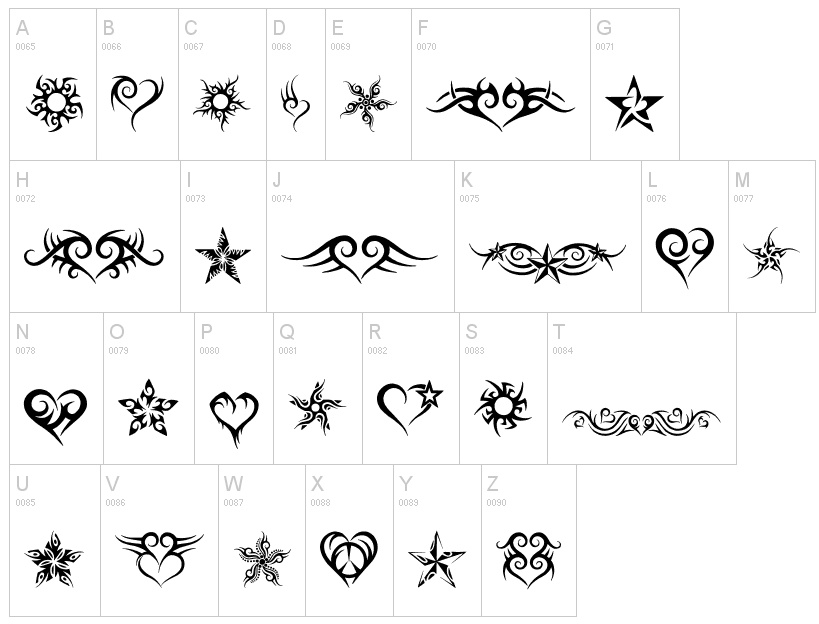 Tribal Love Symbols