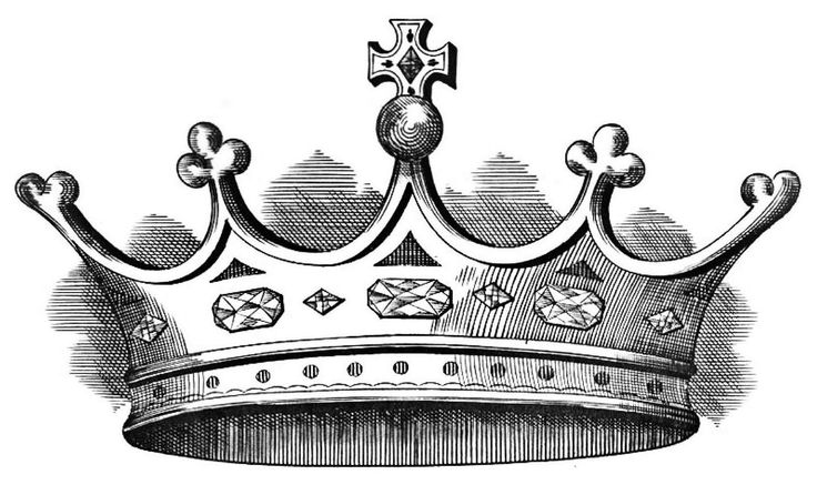 Vintage Download - Amazing Crown - Black and White
