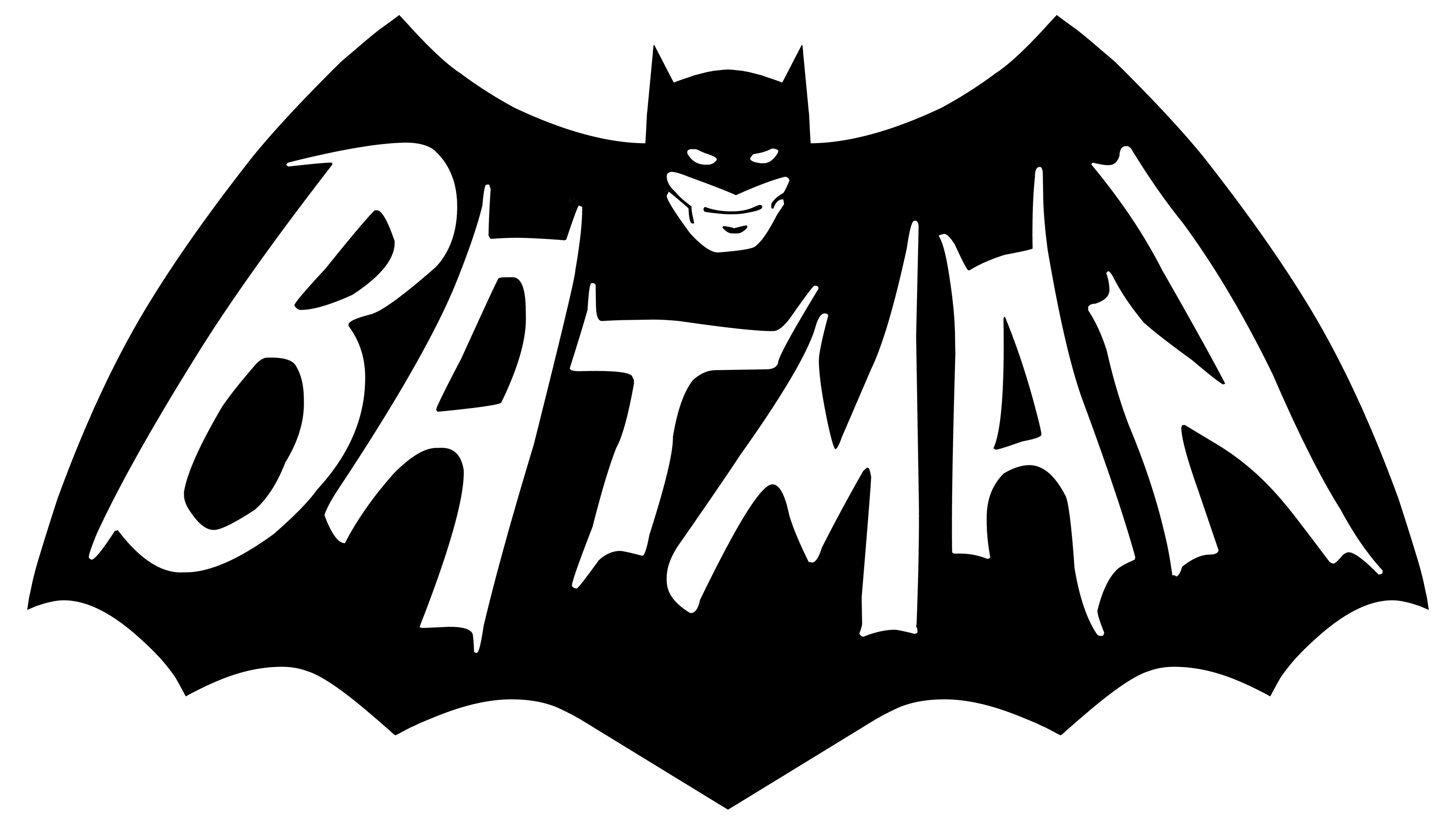 Batman Black and White Symbol - The Iconic Emblem of the Dark Knight