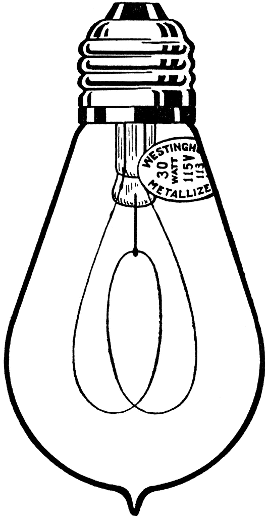 Carbon Light Bulb | ClipArt ETC