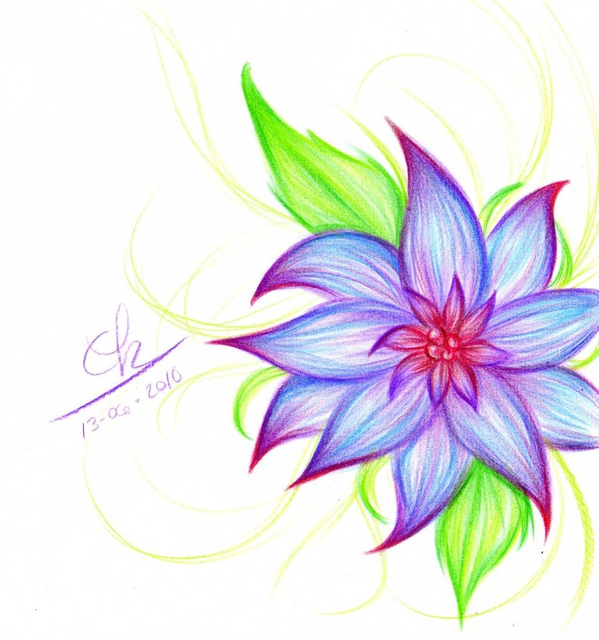 Flower Drawing Color Png, Transparent Png , Transparent Png Image - PNGitem