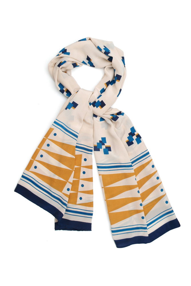 Modern Geometric Print Scarf - Stylish & Lightweight Accessory