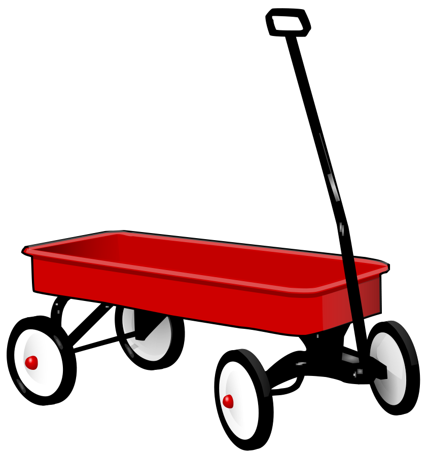 Red Metal Wagon - Iconic Kids’ Pull Toy for Outdoor Play