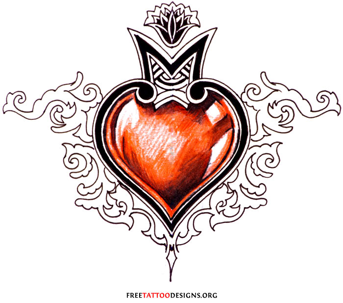 Heart Love You Red Shade Design Tattoo Waterproof For Male and Female  Temporary Body Tattoo