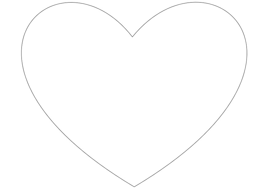 Printable Heart Shape Coloring Page Clip Art Library