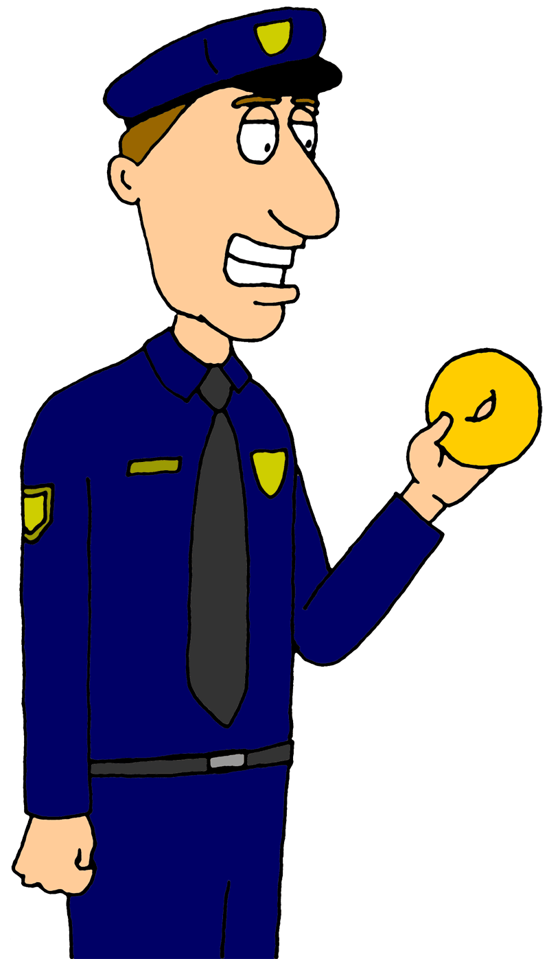 Cop with Donut. Policeman | Clipart library - Free Clipart Images