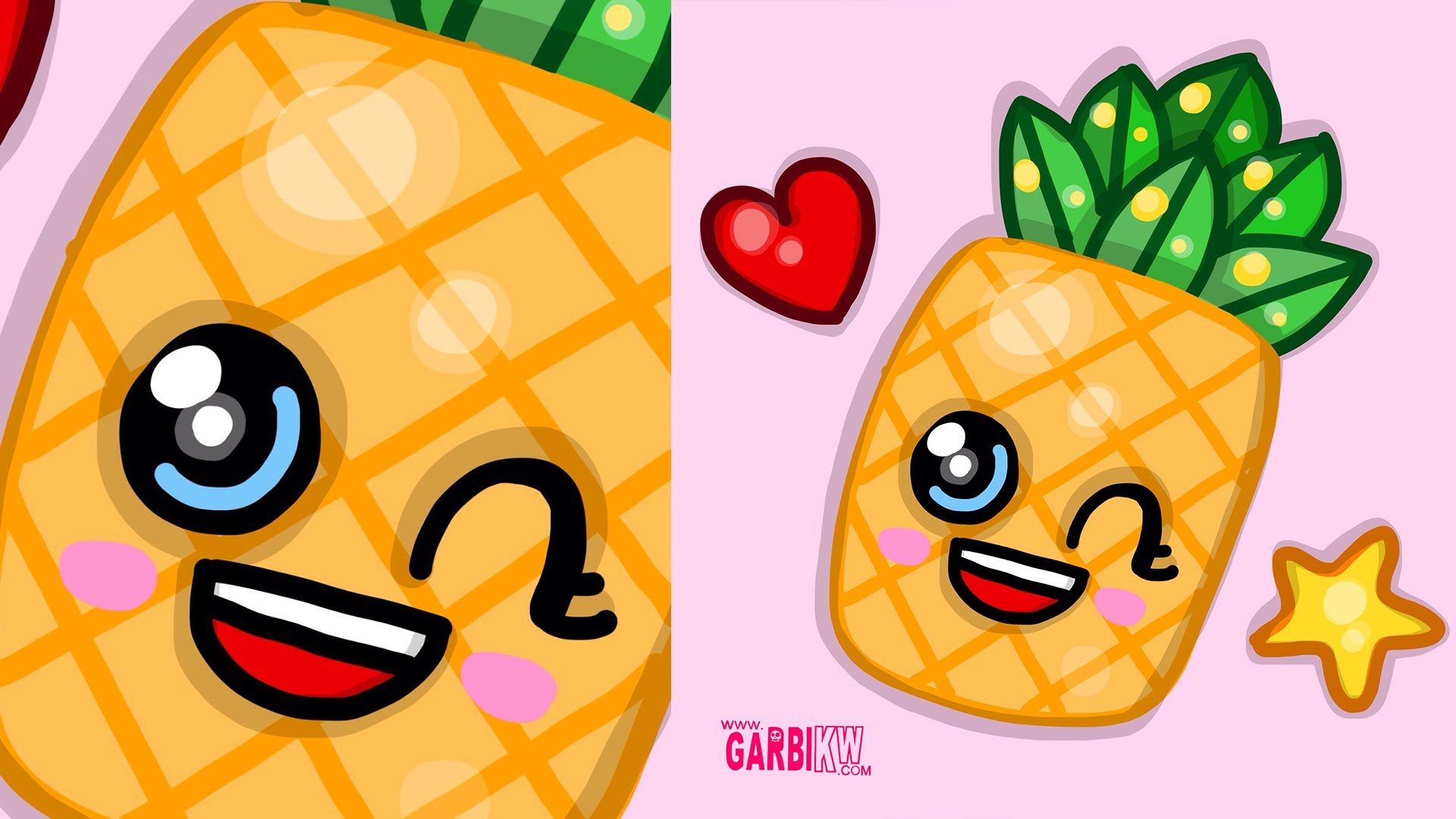 Free Vectors | Cute pineapple and speech bubble