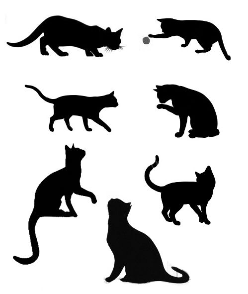 Any of these 3 #cat #silhouette #tattoo | Ink | Clipart library