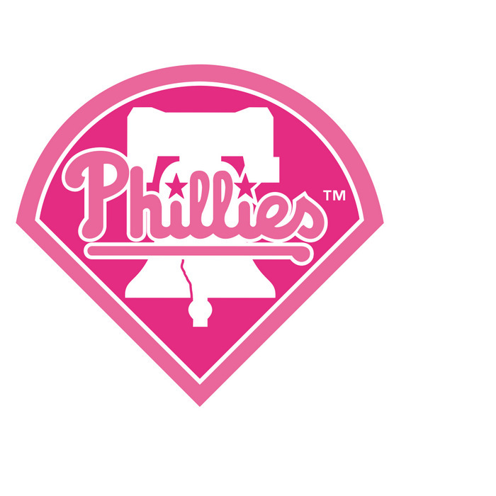MLB Pink Philadelphia Phillies Logo Fathead Wall Graphic?Buy Now!
