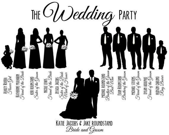 Silhouette Bridal Party Clipart Clip Art Library