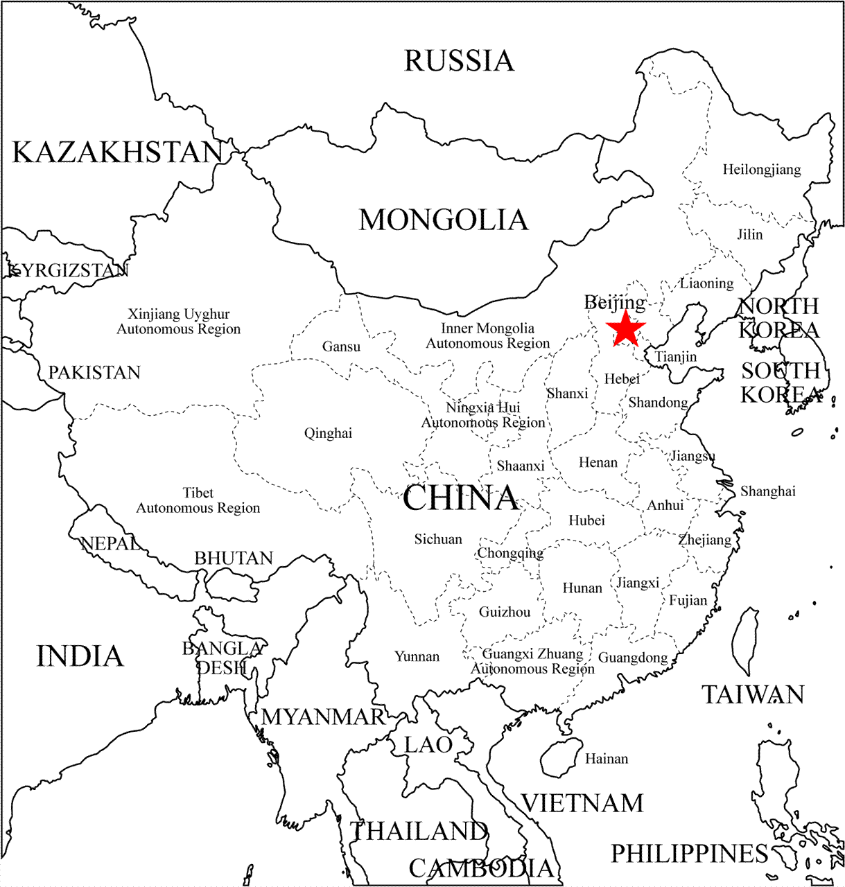 China provinces map 2011-2012 | Printable maps (showing 