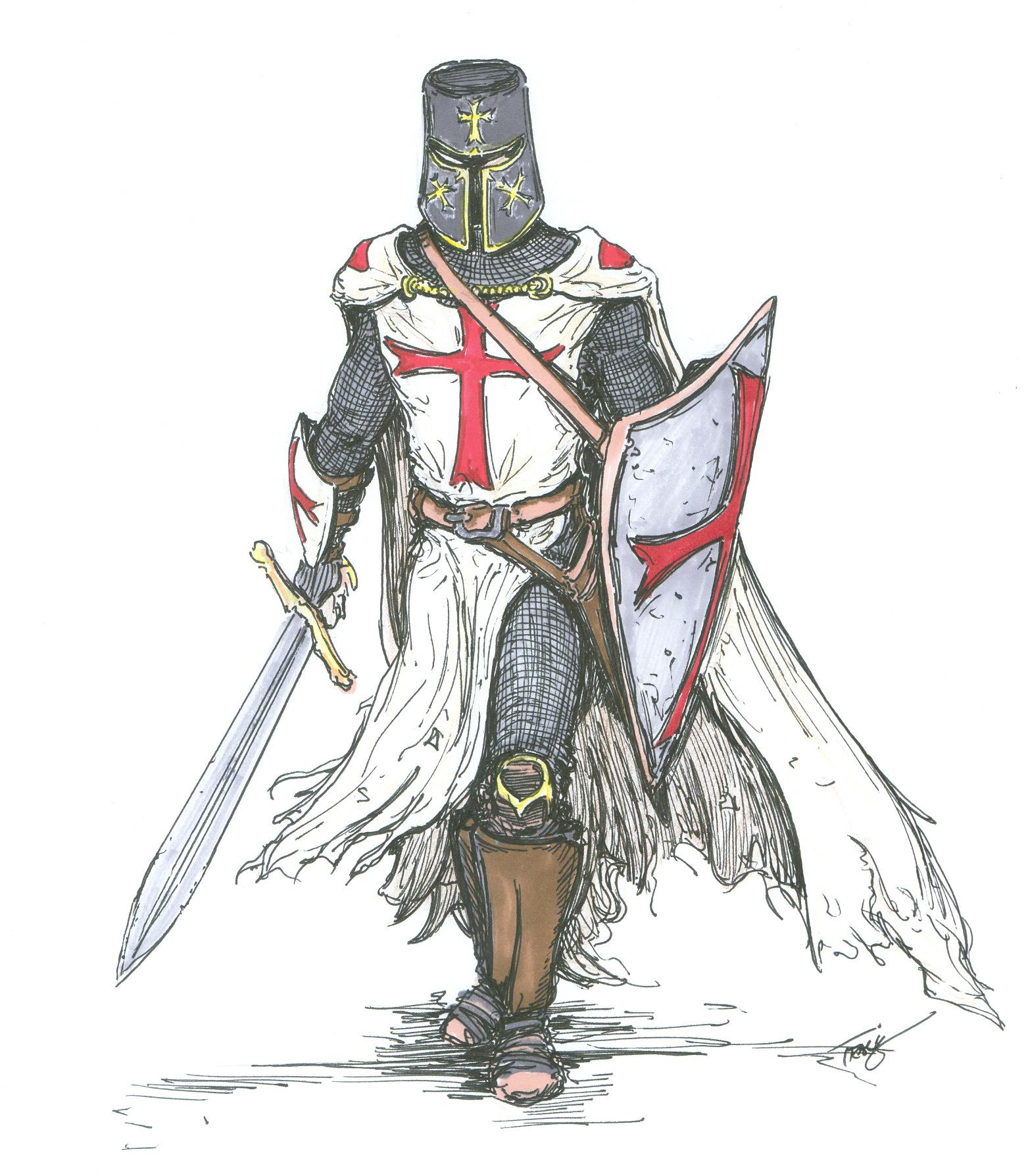 Knight Templar Illustration - Historical Armor and Symbolism