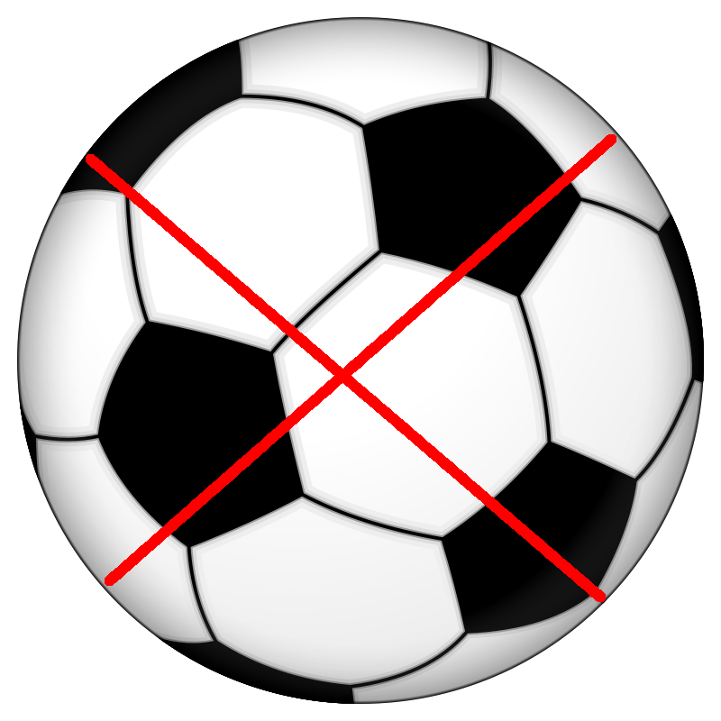 soccer ball crossed out Clip Art Library
