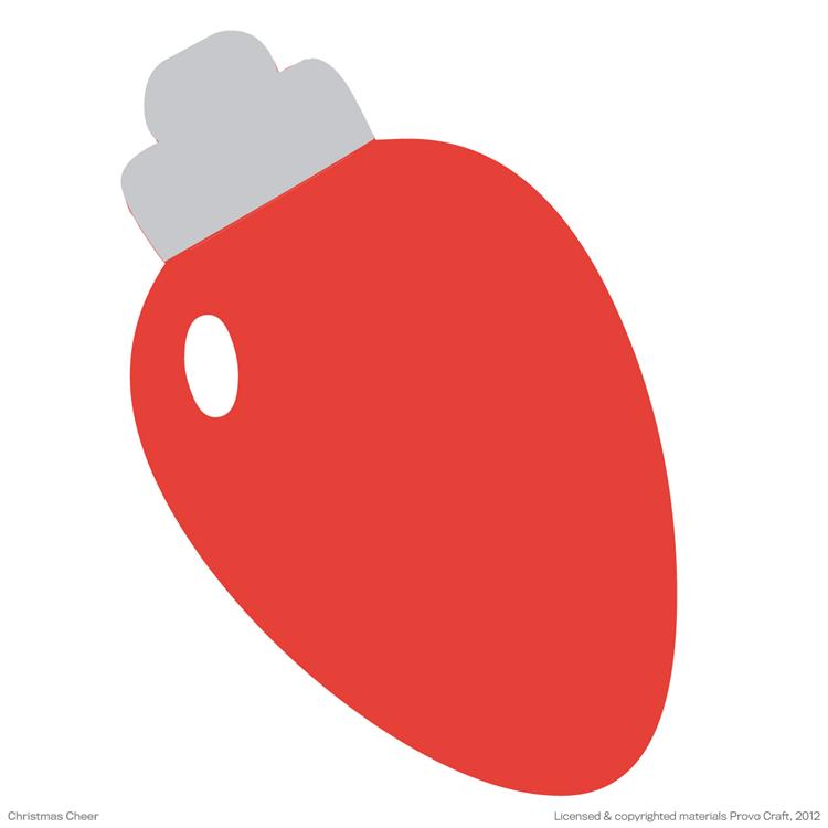 Red Christmas Light Bulb Icon - Free Holiday Graphic