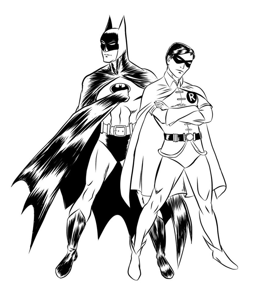 Batman And Robin Coloring Pages 132 | Free Printable Coloring Pages