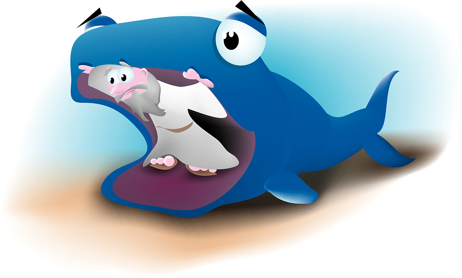 Jonah and the Whale - Biblical Story Illustration for Kids & Education