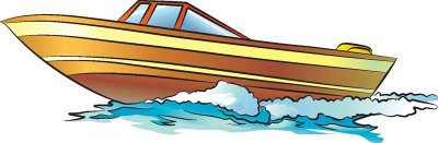 Cartoon Speedboat Illustration - Fun Nautical Graphic for Kids & Websites
