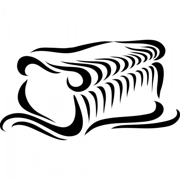 Tribal Fish Skeleton Art - Bold Vector Illustration for Tattoos & Design