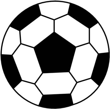 Classic black-and-white soccer ball with pentagon and hexagon pattern