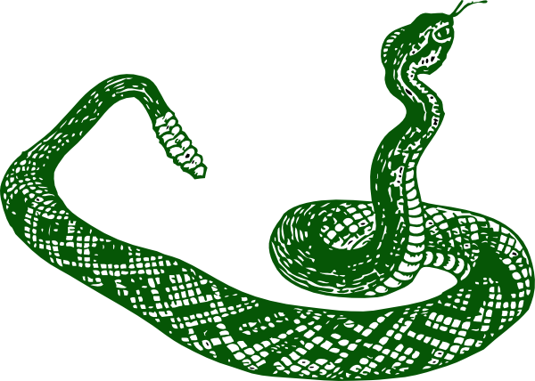 Dark Green Snake clip art - vector clip art online, royalty free 