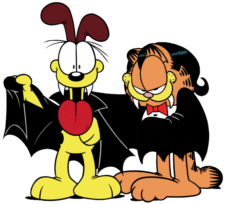 Garfield and Odie Halloween Vampire Costumes - Fun Cartoon Duo