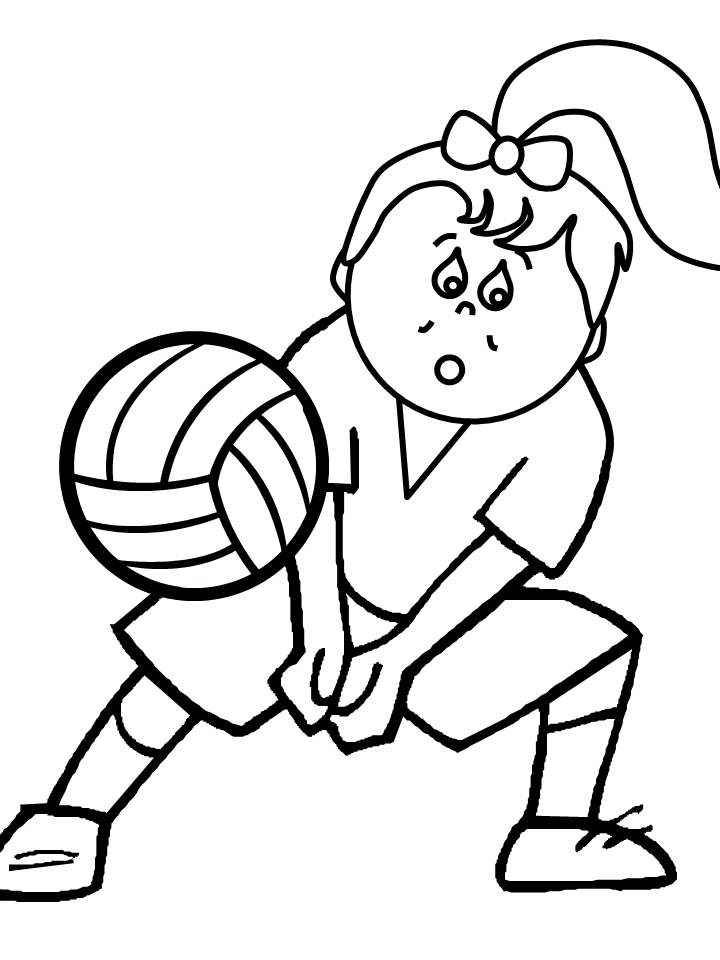 Volleyball Coloring Page for Kids - Free Printable Activity Sheet