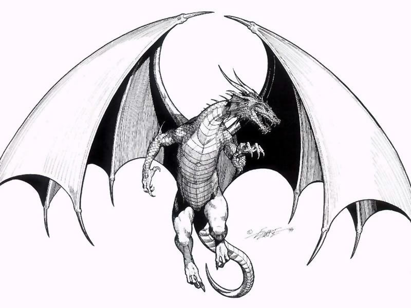 cute flying dragon drawing - Draw Easy