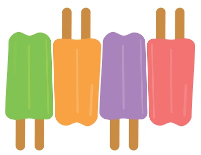 Colorful Popsicle Illustration | Summer Treats Clipart