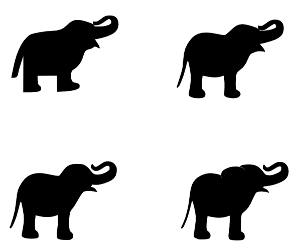 Pix For  Elephant Family Stencil Printable