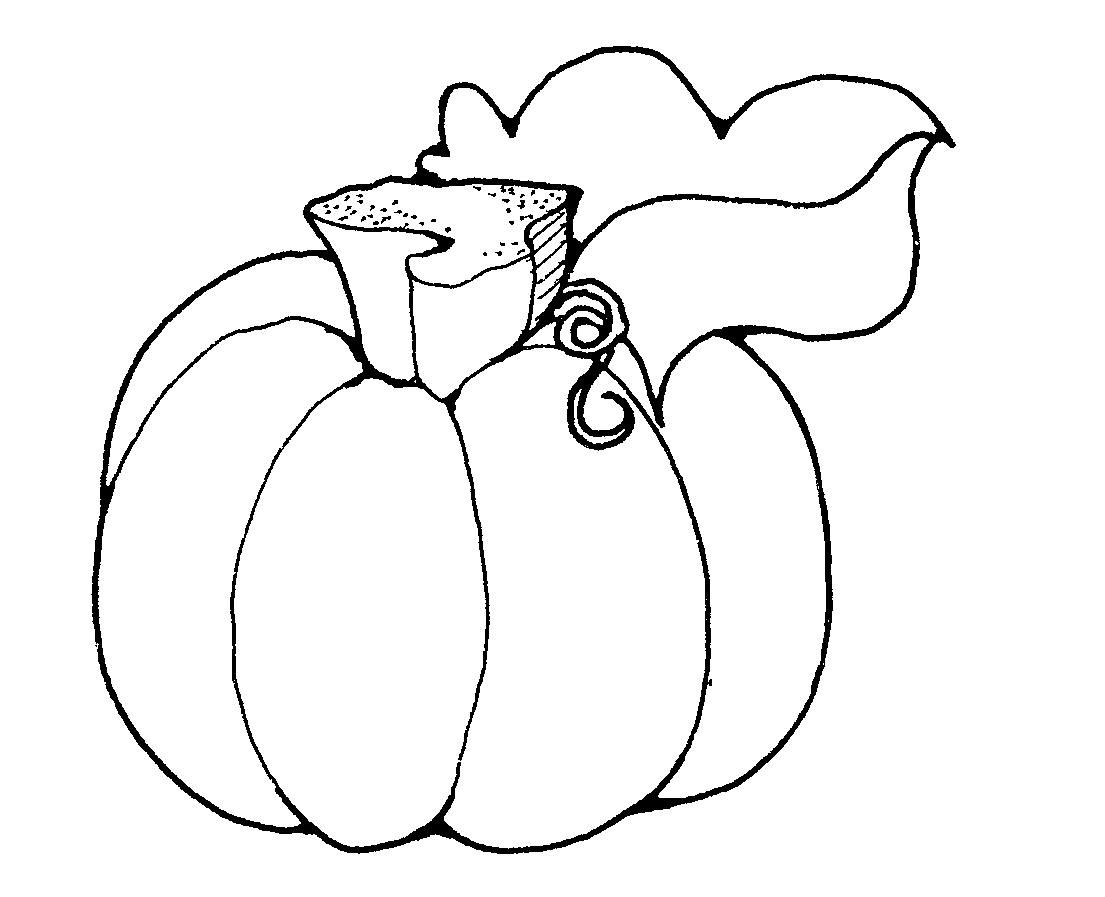 Pumpkin Line Drawing - Clipart library