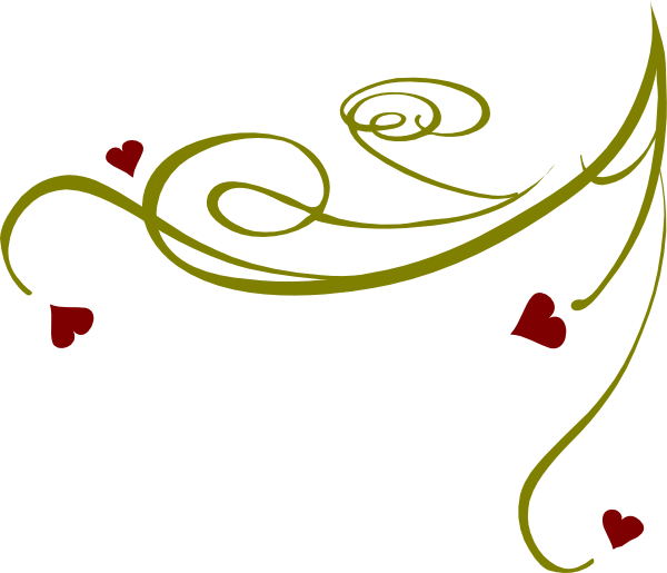Decorative Swirl Hearts clip art - vector clip art online, royalty 