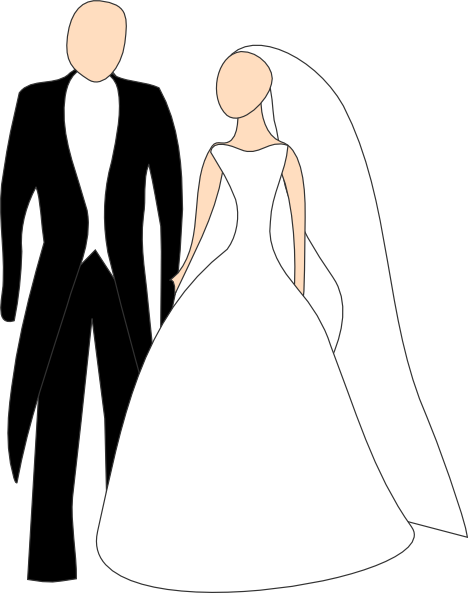 Bride And Groom Clipart Black And White Wzsicwe - Giant Design