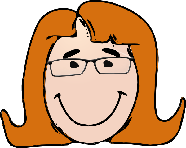 Friendly Cartoon Woman with Glasses - Illustration for Websites & Blogs
