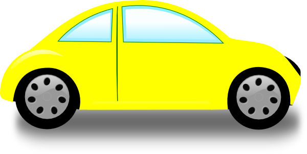 Yellow Car clip art - vector clip art online, royalty free 