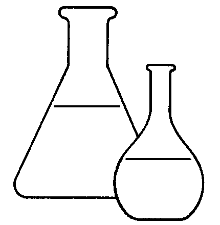 science beaker clip art black and white