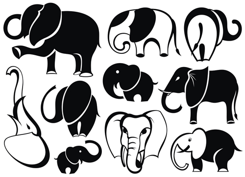 lovely Animals Vector Silhouettes 03 - Vector Animal free download
