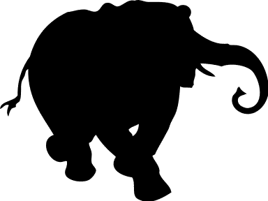 Mammoth Silhouette Illustration - Prehistoric Elephant Vector Art
